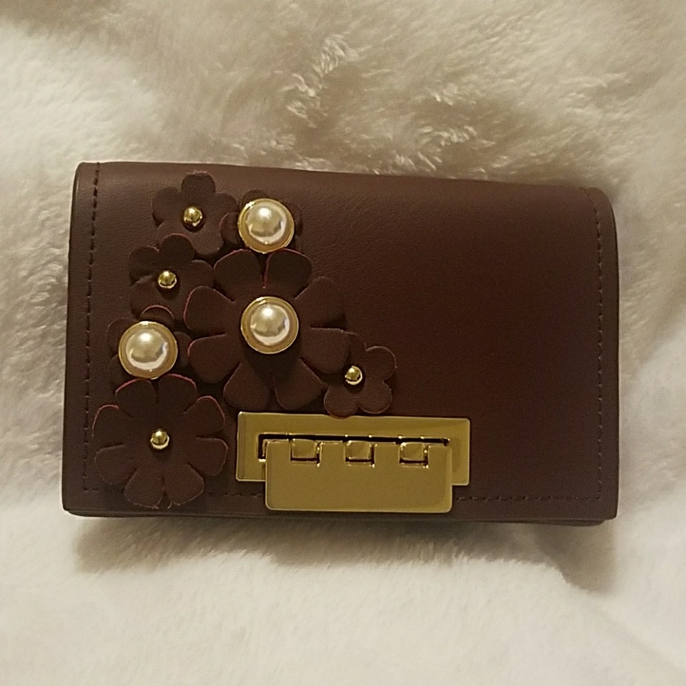 ZAC Zac Posen Earthette Leather Card Case